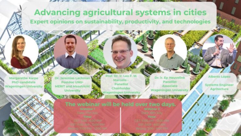 Advancing Agricultural Systems in Cities webinar graphic from Agritecture