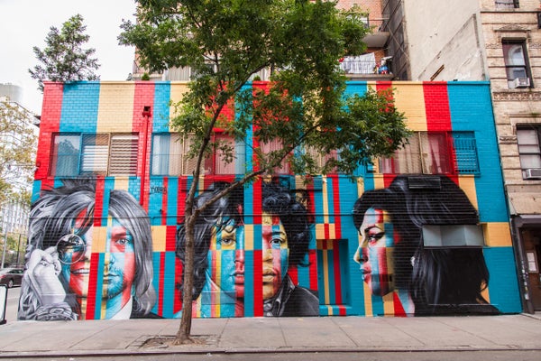 Club 27 mural by Eduardo Kobra