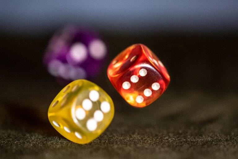 3 dice multi colors