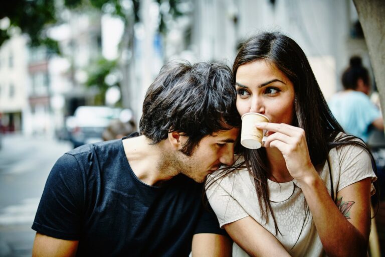 Couple at cafe